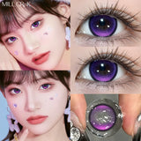 2PCS Colored Contacts for Eyes Purple Lenses Contact Lenses with diopters Cosplay Colorcon Blue Korean Lenses
