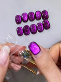 Autumn Winter Blue Black Red Glass Bead Crystal Cat Eye Gel Nail Polish New Whitening High Density Sparkling Nail