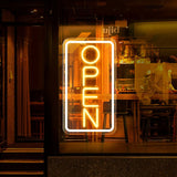 Open Neon Sign,LED Neon Sign For Club, Commercial Restaurant, Cafe, Multipurpose Decorative Wall Mounted Lights (Vertical)