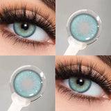 Popxstar  2PCS New Green Color Contact Lenses with Prescription Natural Blue Contact Lens Yearly Cosmetics Gray Pupils Iris Lens