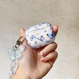 Popxstar For Airpods Pro USB C Case  Luxury Blue Butterfly Wireless Headphone Cover For Airpods 4 Pro 2 3 2nd IMD Earphone Shell