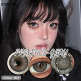 1Pair Natural Colored Contacts Lenses Gray Eye Contacts  Soft Brown Eyes Lenses Yearly Korean Pink/Purplr Beauty Pupils