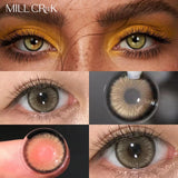 Two Pieces Diamond Collection Color Contact Lenses Myopia Contact Lenses with Diopter Lenses and Eye Contact Free Shipping New