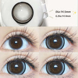 Popxstar 2PCS/Pair Big Lenses Pearl Series Color Contact Lenses For Eyes Blue Purple Pink Black Gray Beauty Pupils 14.5mm Lenses