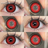 Popxstar   Contact Lenses for Eyes 2pcs Anime Cosplay Colored Lenses Crazy Halloween Lenses Contact Lens Beauty Eye Makeup
