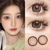 Popxstar Color Contact Lenses with Diopters Korean Eye Contacts Lenses Colorcon Black Lenses High Quality Natural Optical Lenses