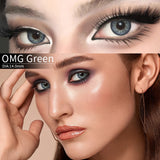 Popxstar  1Pair Fashion Big Lenses Colored Contact Lenses for Eyes Beauty Blue Eyes Lenses Natural Green Pupils Brown Grey Lens