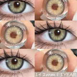 Popxstar New 1pair Colored Contact Lenses for Eyes Natural Brown Contacts Lenses Fashion Blue Eyes Lenses Yearly Gray Pupils