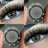 1 Pair Yearly New Korean Natural Lenses Color Contact Lenses Eyes Black Beautiful Pupil Brown Eye Contacts Cosmetic Len