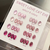 Summer Popular Refreshing Colorful Bubble Water Cat Eye Gel Nail Polish Super Glitter Glass Bead Nail Salon Nail Art