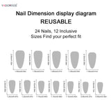 Popxstar  Y2K Fake Nails Black Almond Press on Nails Silver Love Heart Five-pointed Star Bowknot Designs Wearable Manicure for Woman 24Pcs