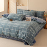 Popxstar  Winter Flannel Solid Color Duvet Cover for Winter Soft Warm Keep Warm Bed Quilt Covers Milk Velvet Queen King Bed Home Textiles