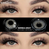 Natural Gray Contacts Colored Contact Lenses Soft Beautiful Pupil Blue Eye Contacts Yearly Colorful Lenses 2pcs/Pair