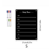 Popxstar Magnets Acrylic Rewritable Message Board Dry Erase Calendar Refrigerator Sticker Home Decor Kitchen Accessories