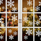 Popxstar 1sheet Snowflake Window Sticker Christmas Wall Stickers Kids Room Wall Decals New Year 2024 Christmas Decoration For Home