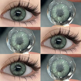 Popxstar  1Pair Myopia Colour Contacts Lenses Prescription Myopia Circular Green  Eye Blue Lenses Makeup Beauty Pupil Gray Eyes