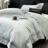 Popxstar  1000TC Egyptian Cotton Brushed Autumn Winter Luxury Embroidery Bedding Set Duvet Cover Flat/Fitted Bed Sheet Pillowcases 4Pcs