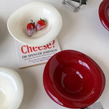 Popxstar Handmade Ceramic Dessert Bowl Solid Color Yogurt Bowl Household High-value Tableware Fruit Salad Breakfast Oat Yogurt Bowl