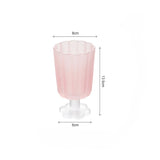 Popxstar  225ml French Style Drinkware Glass Cup Petal Wine Glass Household Short Footed Cocktail Ice Cream Cup Dopamine Drinking Utensils