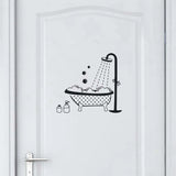 Popxstar Bathroom Wall Sticker Toilet Decor Living Room Cabinet Home Decoration Decals Beautify Self Adhesive Mural WC Sign Doorway