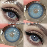 1 Pair Colored Brown Contact Lenses for Eyes Natural Soft Lens Women Makeup Lens Cosmetics Gray Pupils Yearly Daily Use