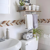 Popxstar  41 Styles Baseboard Stickers Waterproof Peel & Stick Waistline Wall Sticker Floor Border Sticker For Kitchen Bathroom 10x200cm