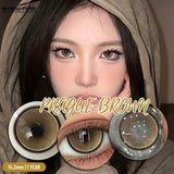 1Pair Natural Colored Contacts Lenses Gray Eye Contacts  Soft Brown Eyes Lenses Yearly Korean Pink/Purplr Beauty Pupils