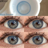 Popxstar New Natural Color Contacts Lenses for Eyes 1Pair Colorful Beautiful Pupil Blue Colored Lenses Yearly Brown Eyes Contact