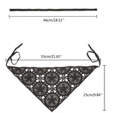 Popxstar Floral Hair Bandana Knitted Head Kerchief Women Bandana Handmade Crochet Hair Scarf Triangled Headband with Ties