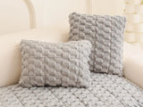 Thicken Honeycomb Flannel Couch Mat Quilting Anti-Slop Sofa Cover, Simplized Design Sofa Seat Pad Multiuse Washable Sofa Towel