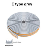 Popxstar 5m/10m Door Seal Strip Diep Self-adhesive Draft Stopper Tape Window Weather Stripping Insulation Noise Rubber Sealing Strip