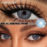 1 Pair Blue Color Contact Lenses for Eyes Natural Gray Contact Lenses Beautiful Pupils for Eyes Women Cosmetic Yearly