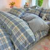 Small fresh pastoral cotton printing four-piece series bed sheet family student dormitory four-piece set