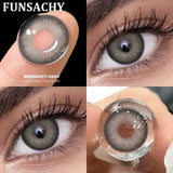 1 Pair AUDREY Contact Lenses for Eyes Colored  Softlens Beautiful Pupils Daily Wear Natural Brown Gray Lens Yearly Use