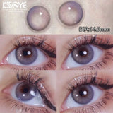 Popxstar  1 Pair New Colored Lenses for Eyes with Myopia Prescription Blue Eyes Contacts Lens Beauty Pupil Yearly Use Fast Shipping