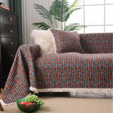 Multifunction Soft Sofa Towel Anti Cat Scratch Jacquard Thick Colored Flower Thick Sofa Cover for Living Room Sofa Blanket