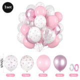 Popxstar  Coquette Birthday Decoration Pink White Bow Latex Balloon Set Foil Bow Balloon Girls Women Pink Bow Party Wedding Decor Supplies