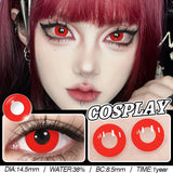 Popxstar   1 Pair Colored Cosplay Contact Lenses for Eyes White Red Black Cosplay Lens Anime Role Playing Eye Makeup Contact Lens