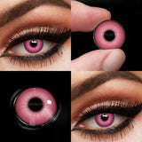 Popxstar   1 Pair Colored Cosplay Contact Lenses for Eyes White Red Black Cosplay Lens Anime Role Playing Eye Makeup Contact Lens