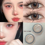 Popxstar  1Pair Blue Lens Color Eyes Contacts Lenses with Graduation Degree Myopic Prescription -0.00 to -8.00 High Quality Lens