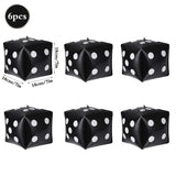 Popxstar  Casino Party Decoration Dice Balloon Lucky 7 Foil Balloon Latex Poker Balloons Casino Poker Party Las Vegas Wedding Decorations