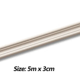 Popxstar  5 Meter Self-Adhesive Skirting Wall Border Floor Decorative Line Baseboard Flooring Wall Decor NBR Molding Line 3D Wall Sticker