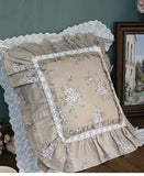 1 Piece Decorative Pillowcases Ruffle Design Pillow Cover Rustic Lace Pillowcase Bed Princess Throw Pillow Case