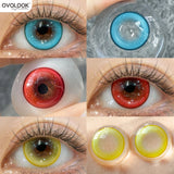 Popxstar  1Pair Unique patterns contact lenses for Eyes Cosplay Colored Eye lenses color beauty pupils Blue Lens Brown Lens Myopia