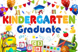 Popxstar Graduation Backdrop Congrats Gold Class of Grad Photocall Decoration Photography Background Photo Banner