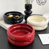Creative Nordic Feng Shui Fruit Pan Home Living Room Tea Table High End Simple Ceramic Fruit Pan