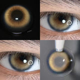 Popxstar  New 1Pair Fashion Big Lenses Myopia Colored Contact Lenses for Eyes Beauty Blue Eyes Lenses Green Pupils Brown Grey Lens