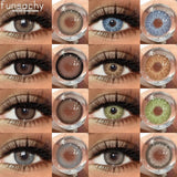 Popxstar  2pcs New Colored Contact Lenses for Eyes Fashion Cosmetic Brown Pupils Gray Lenses for Eye Multicolored Contact Lens