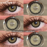 Colored Contact Lenses 2pcs Natural Brown Eyes Contact Gray Gray Pupils Colorful Eyes Lens Fashion Blue Lenses Yearly
