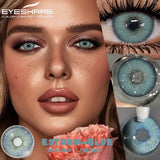 Popxstar  1 Pair Colorful Contact Lenses for Eyes Fashion Blue Eye Lenses Green Lenses Gray Eye Contacts Yearly Lens Eye Contact